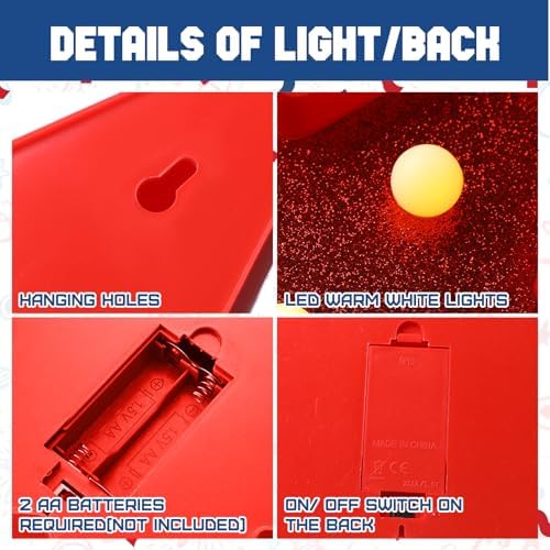 Tujoe 3 Pcs 4th of July Star Lights LED Signs