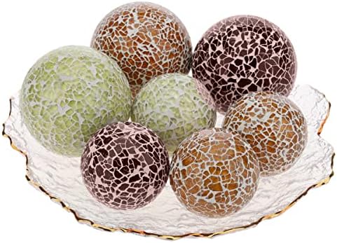 3PCS 335inch Decorative Glass Orbs for Home Party