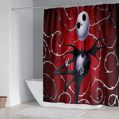DDS-DUDES Christmas Shower Curtain Set with 12 Hooks