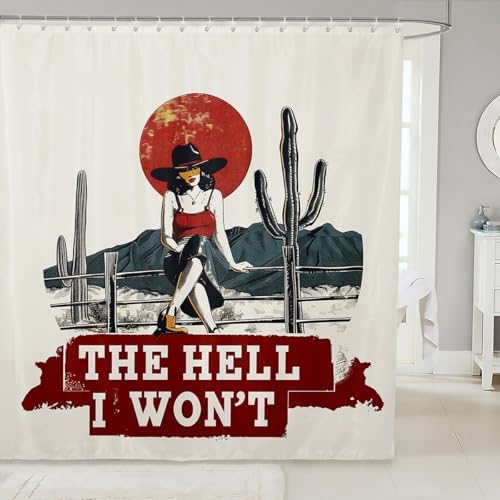 Feelyou Wild West Shower Curtain Set 72x84