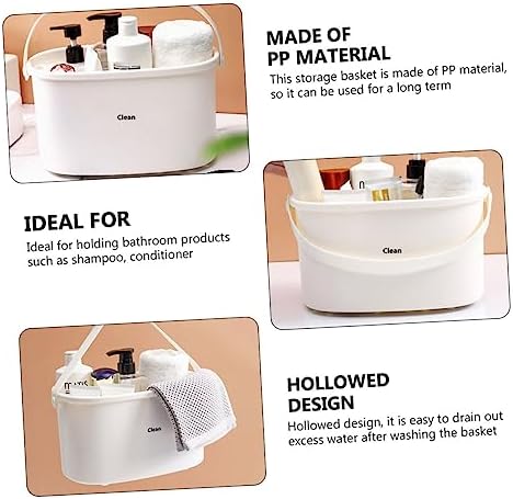 1Pc Portable Plastic Bathing Basket with Efficient Drain