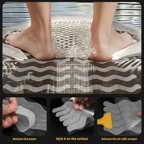 SANKEMU Transparent Non-Slip Bathtub Stickers 20PCS