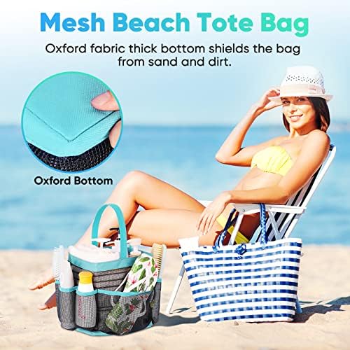 EUDELE Mesh Shower Caddy with 8 Pockets Portable