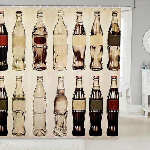 Feelyou Kids Vintage Cola Bath Shower Curtain Set