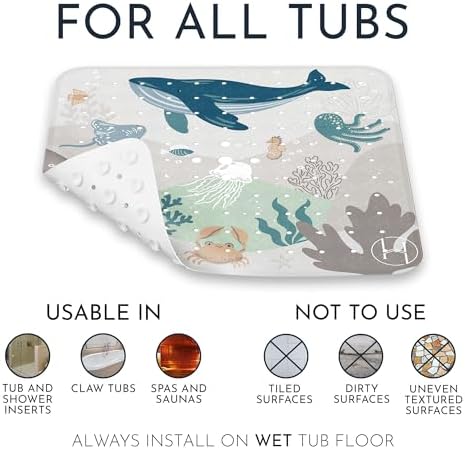 Homerella Anti Slip Shower Mat 21x21 Inch