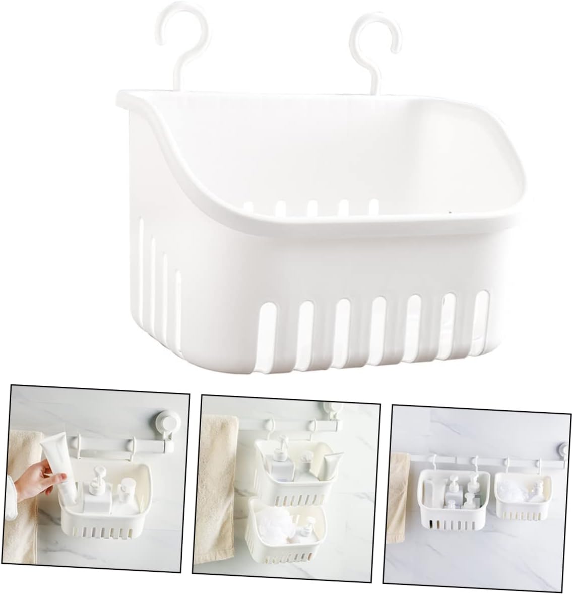 Multi-Function Wall Shower Basket for Toiletries and Kitchen Storage