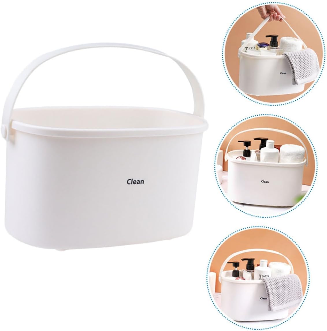 Ciieeo Portable Plastic Shower Basket with Handle 1