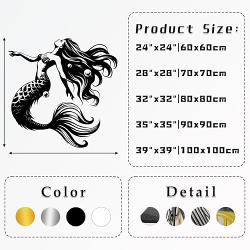 LARNT Mermaid Metal Wall Sculpture 39x39 1
