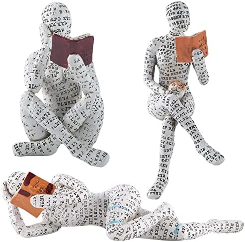 GRAPMKTG Reading Women Statue Aesthetic 3 Pack
