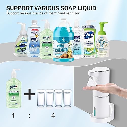 Touchless Foaming Soap Dispenser with Rechargeable USB Wall Mount White