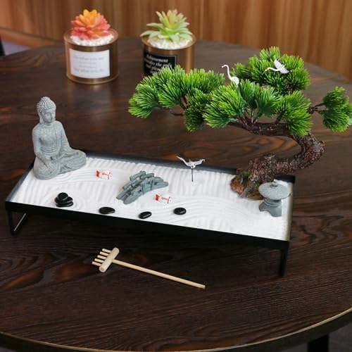 BangBangDa Japanese Meditation Garden Decor for Desk and Office