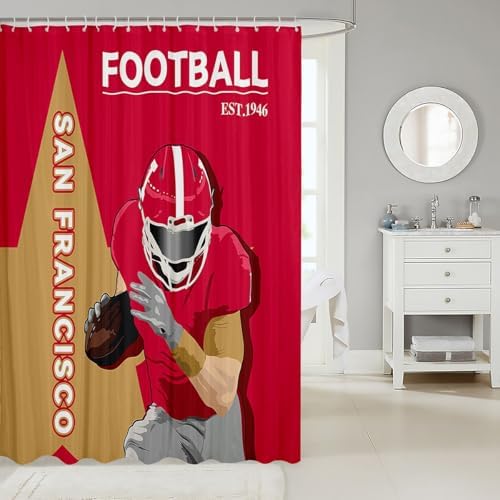 Feelyou Football Football Theme Shower Curtain Set