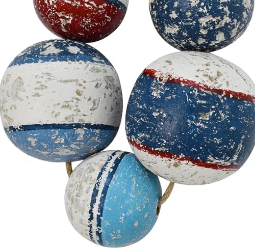 Rustic Wood Fishing Float Wall Decor Hanging Ornaments