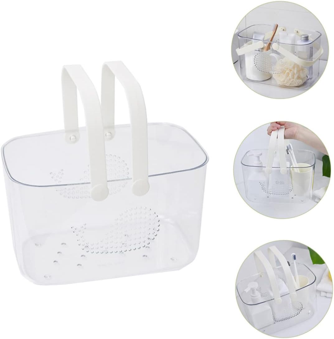 Whale Shaped Plastic Bathroom Basket with Handle