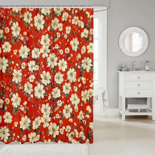 Feelyou Vintage Flower Shower Curtain Set