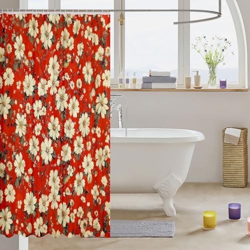 Feelyou Vintage Flower Shower Curtain Set