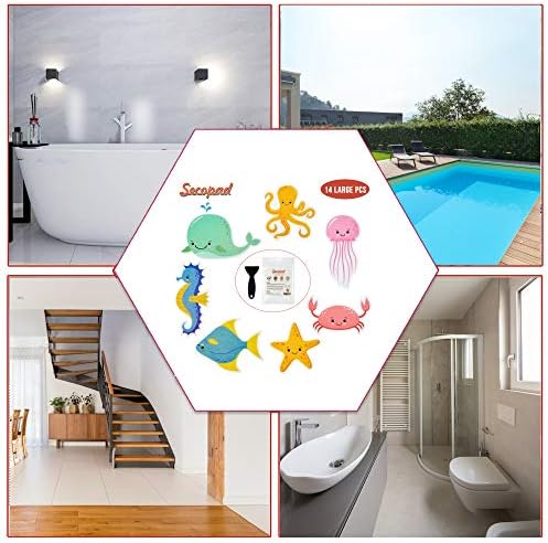 Secopad Non-Slip Bathtub Stickers with Premium Scraper 1