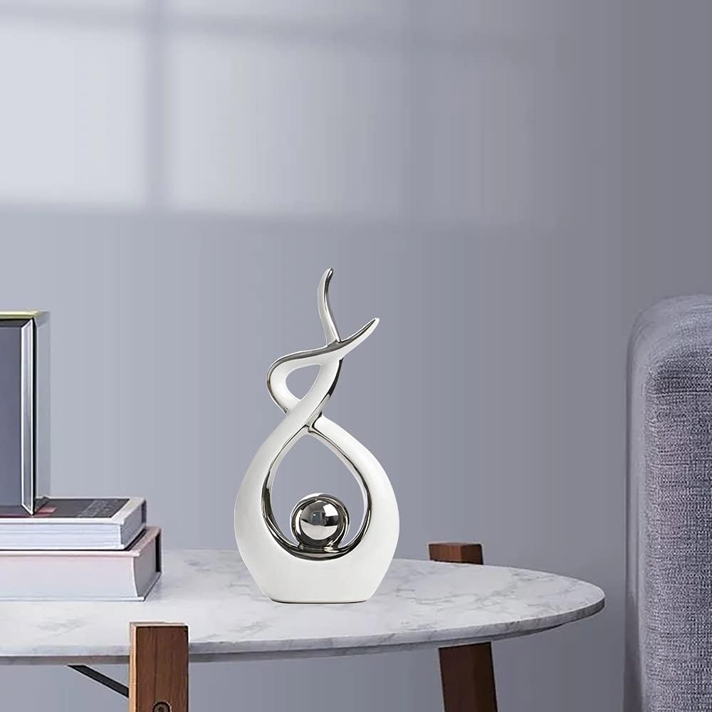Norrclp Modern Abstract Art Ceramic Statue Decor Centerpiece