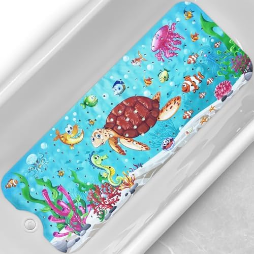 Linoows Baby Bath Mat with Sea Turtle Design