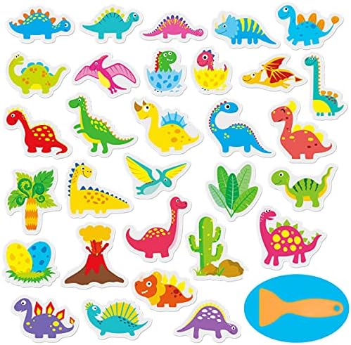 Hebayy 30 Non-Slip Bathtub Stickers with Dinosaur Design 1