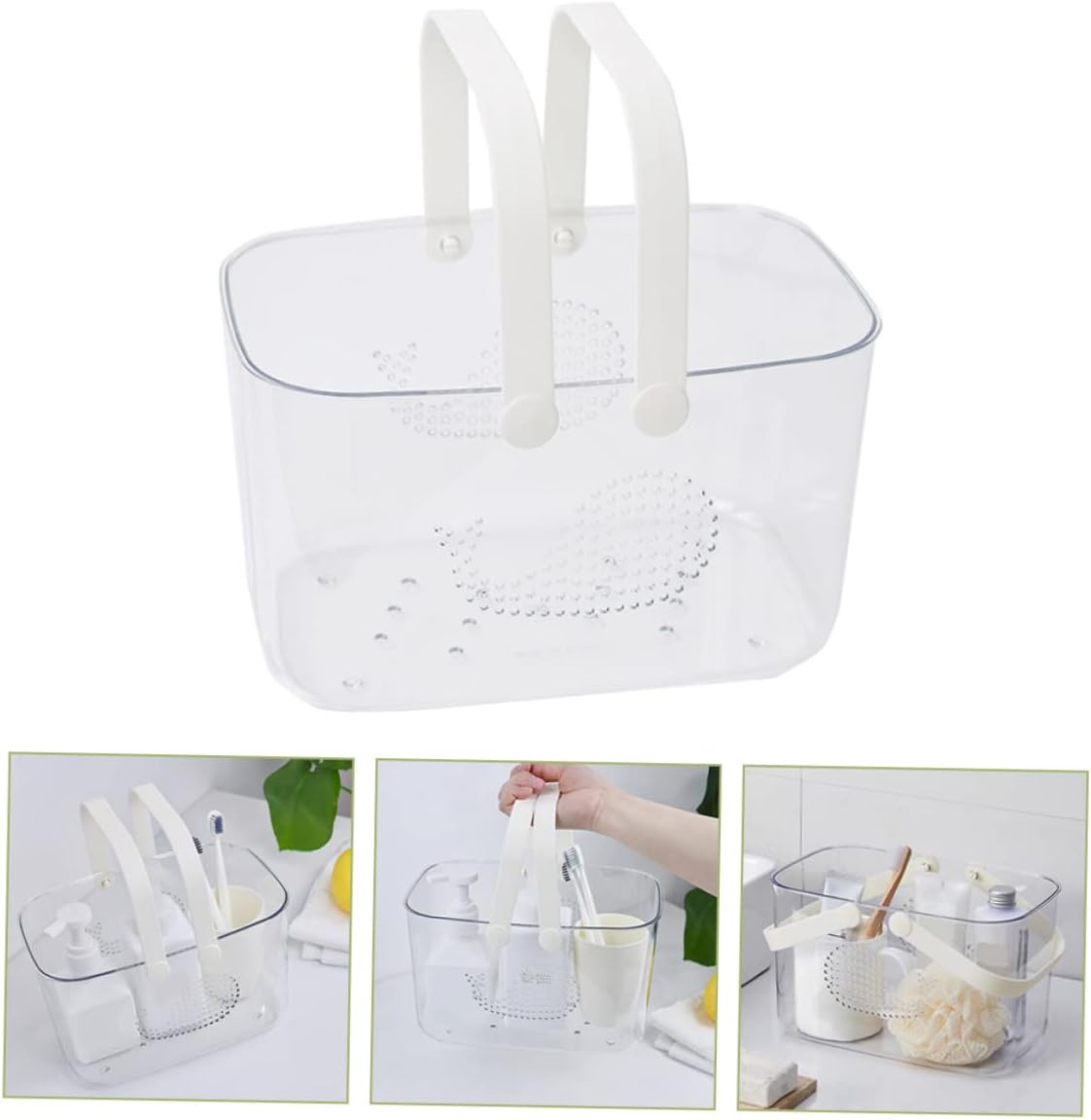 HOLIDYOYO Shower Basket with Handle Plastic Storage Organizer