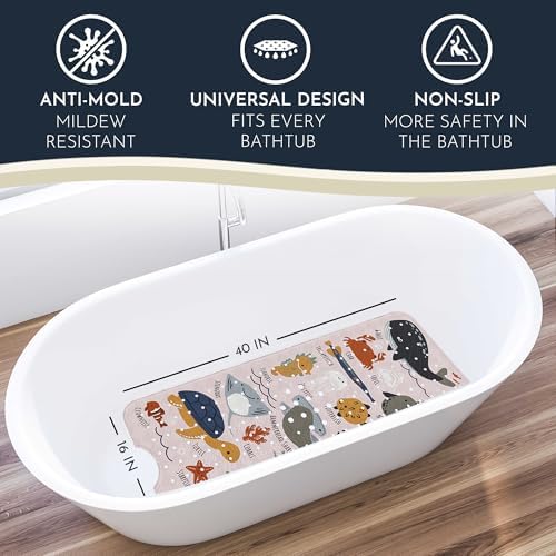 Homerella Anti-Slip Baby Bath Mat 40x16 Inch