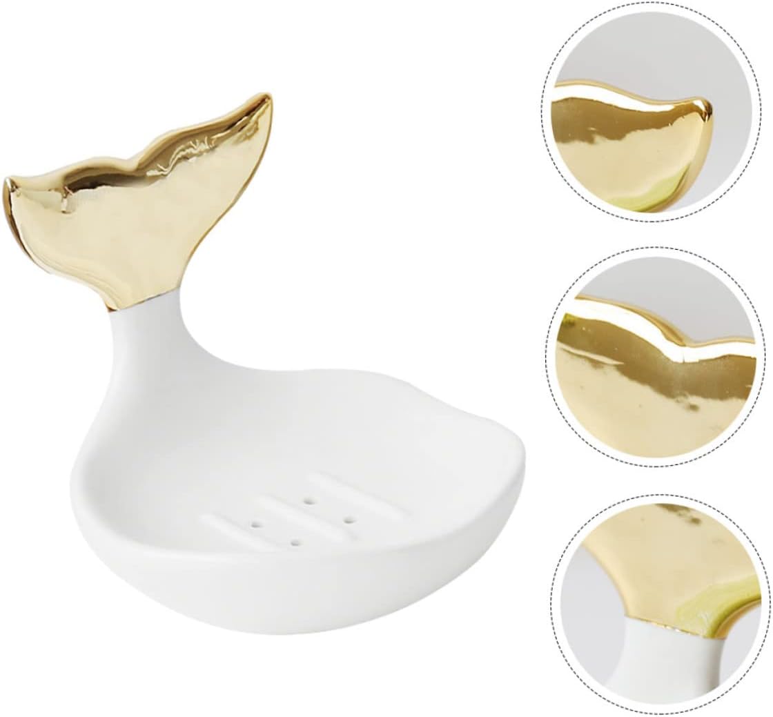 PRETYZOOM Ceramic Soap Holder Modern Ring Organizer