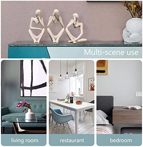 Sandstone Resin Thinker Statue Abstract Decor for Home and Desk