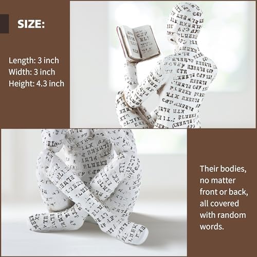 GRAPMKTG Reading Women Statue Home Decor Sculpture