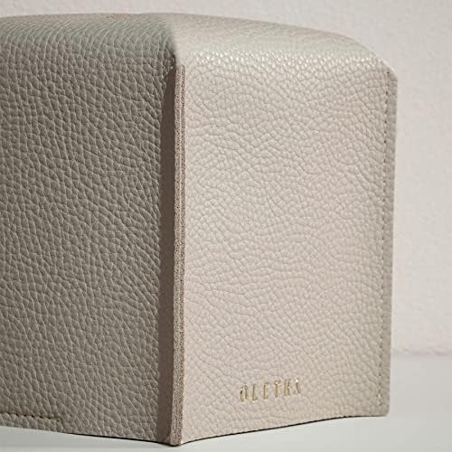 OLETHA Square Tissue Box Cover - Light Taupe 1