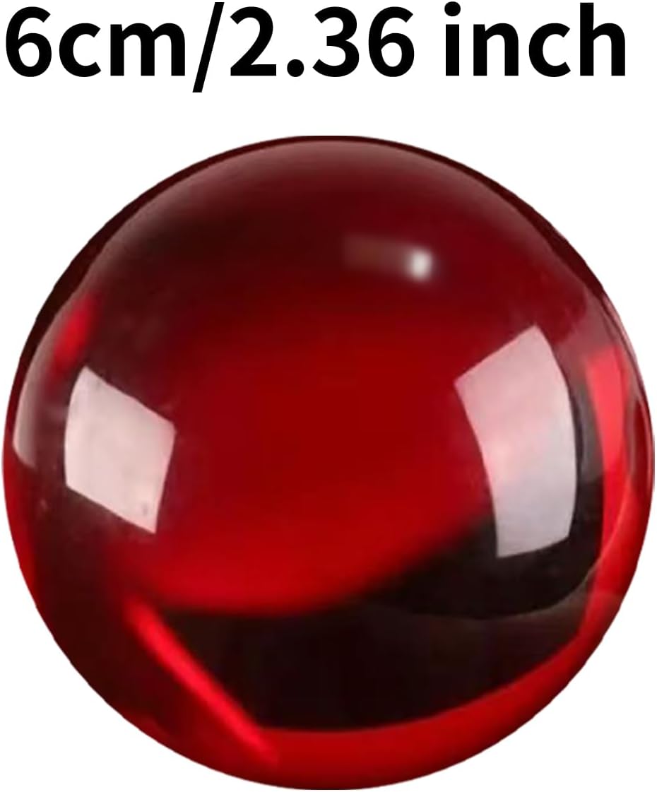 Red Transparent Crystal Decorative Balls for Bowls Vases - 6cm Polished Orbs
