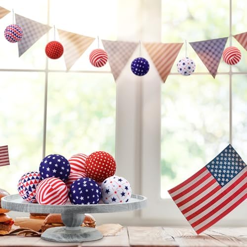 Ceenna 12 Pcs 236 Inch Patriotic Decorative Balls 1