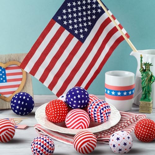 Ceenna 12 Pcs 236 Inch Patriotic Decorative Balls 1