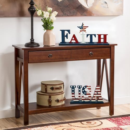 Veclotch Patriotic FAITH Wood Block Sign for 4th of July