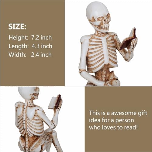 3 Piece Halloween Skeleton Statue Set