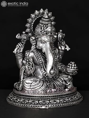 Small Superfine Lord Ganesha Brass Statue for Home or Office