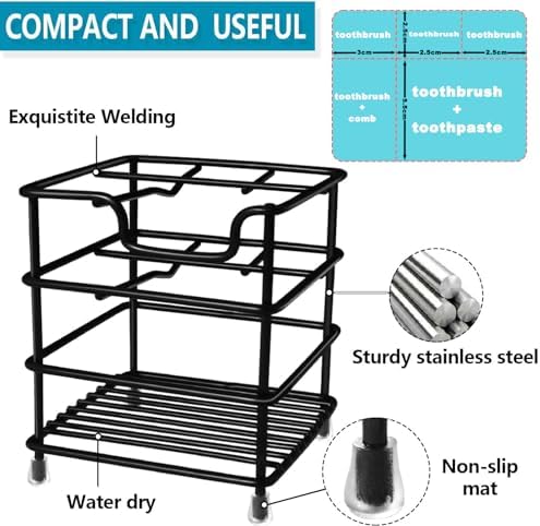 HYRIXDIRECT Modern Toothbrush Holder Organizer