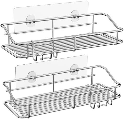Nieifi Shower Caddy with Hooks - 2 Pack