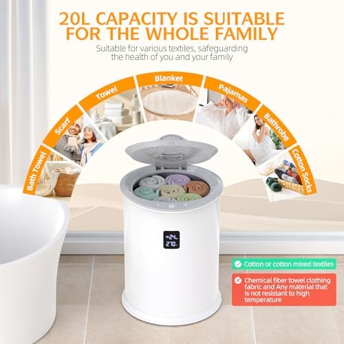 Luxury Hot Towel Warmer with LED Display and 24-Hour Delay