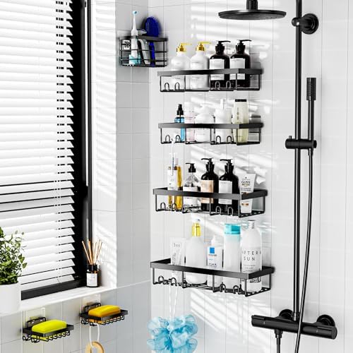 Moforoco 7 Pack Adhesive Shower Organizer Set