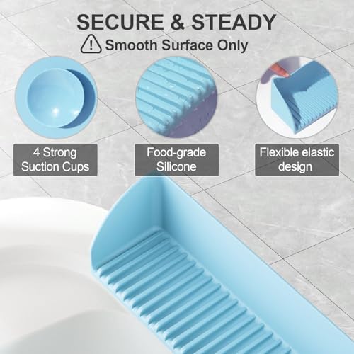 Roslim Splash Guard for Bathtub Sink 2 Pack Blue