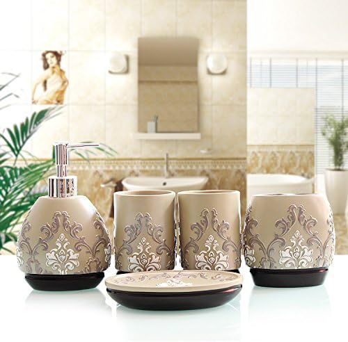 YHSGY 5Pcs Luxury Bathroom Dispensers Set