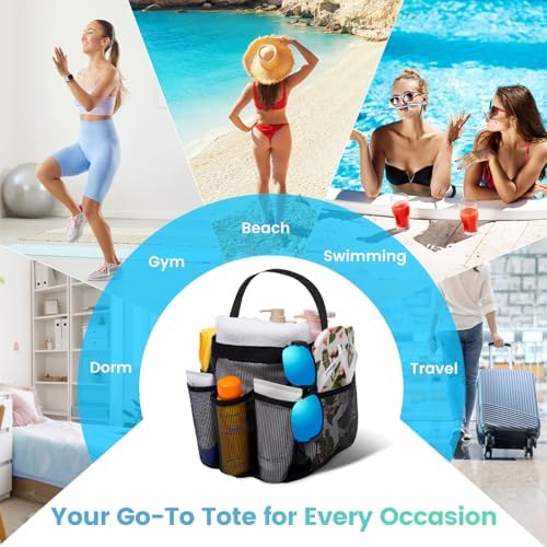Asisnt Mesh Shower Caddy with 9 Pockets