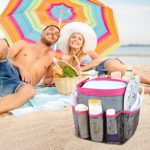 Attmu Mesh Shower Caddy with 8 Pockets for Dorm Room and Travel