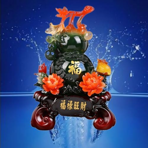 Feng Shui Wealth Jade Gourd Statue - 829