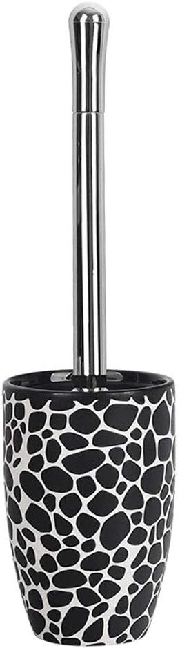 UNNS Ceramic Toilet Brush with Stand and Brush Head Replacement 1