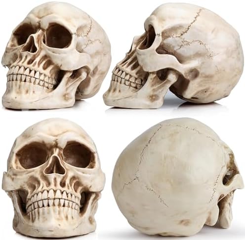 READAEER Resin Skull Statue for Home Decor