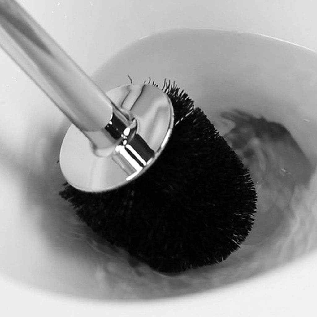 UNNS Ceramic Toilet Brush with Stand and Brush Head Replacement 1
