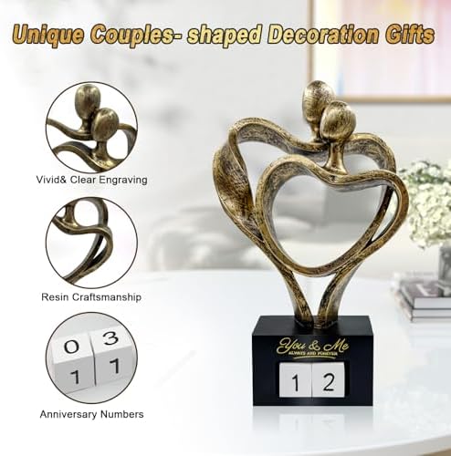 Romantic Couple Love Statue Sculpture for Her and Him