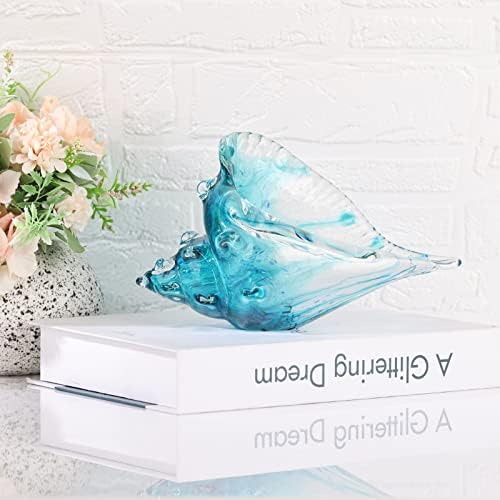 DOVDOV Blown Glass Conch Statues for Home Decor